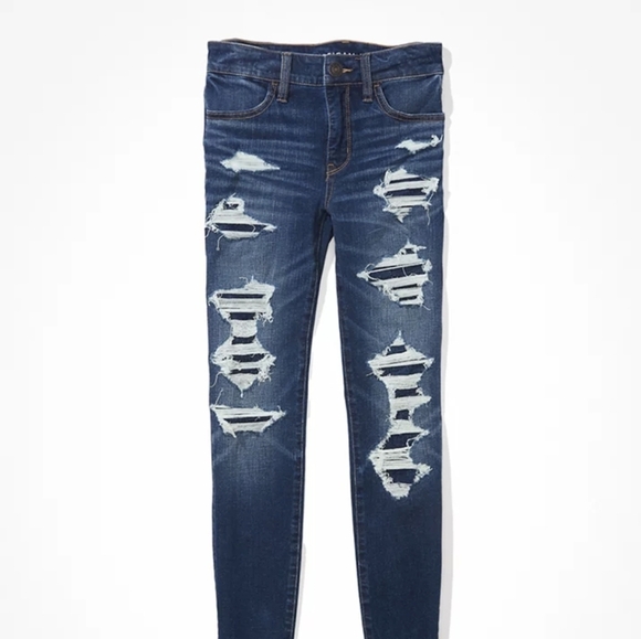 AE Dream Patched Jegging women's cropped size 2 - Picture 7 of 9